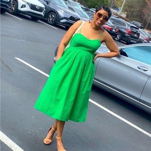 Target’s A New Day Green Eyelet Fabric Midi Dress WITH POCKETS! Size S/6